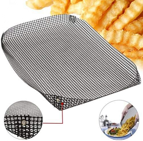 Non-stick Chip Mesh Oven Baking Tray Basket Grilling Pan Sheet Crisper Reusable Baking Tray Sheet Kitchen Baking Tools