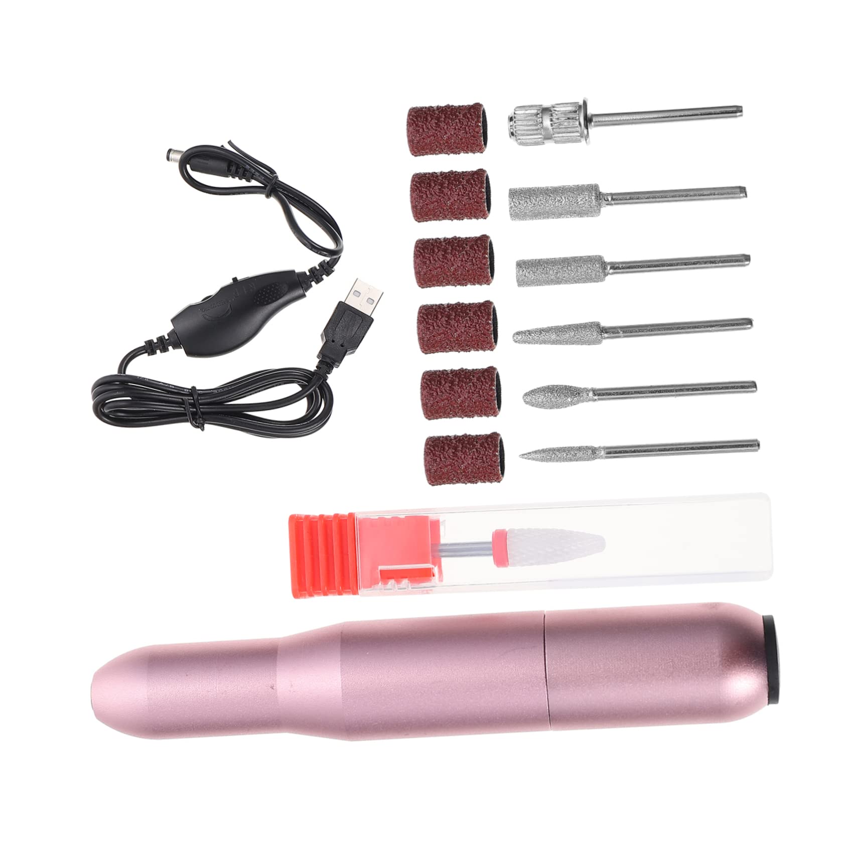 Beavorty 1 set Grinder Sanding Electric Pedicure Tool File Trim Acrylic Grind Salon Bands Portable Machine Polishing Remover Head Practical Polisher Nail and Tools Drill Wisking for