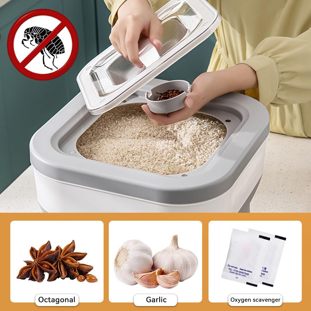 Almacenamiento de comida para perros, Contenedor de comida plegable, Caja de comida para perros de, Contenedor de comida para mascotas bien sellable Puede