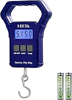 Vista 11 de HEETA Báscula de pescado, báscula digital portátil de pesca colgante de 110 libras / 110.2 lbs con pantalla LCD retroiluminada, báscula de equipaje