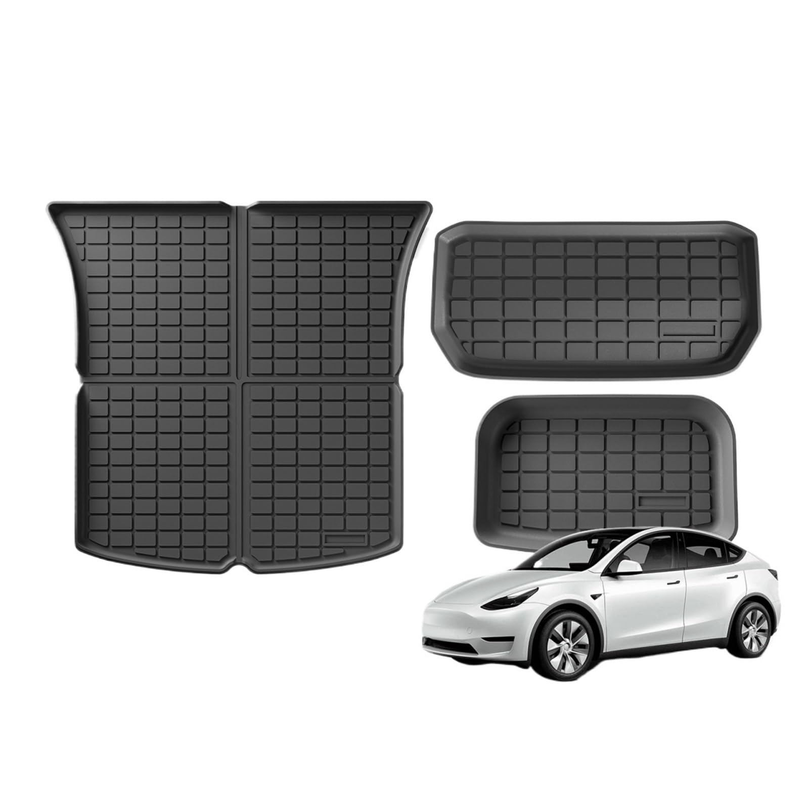 maty samochodowe Do Tesla Model Y 2024 tylna mata do bagażnika z przodu | Do Tesla przednich i tylnych mat bagażnika Akcesoria do wnętrza samochodu Podkładka ochronna(Trunk mat 1pc)