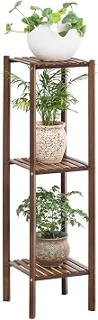 Bamboo Utility 3 Tier Plant Stand Rack Multiple Flower Pot Holder Shelf Indoor Outdoor Planter Di...