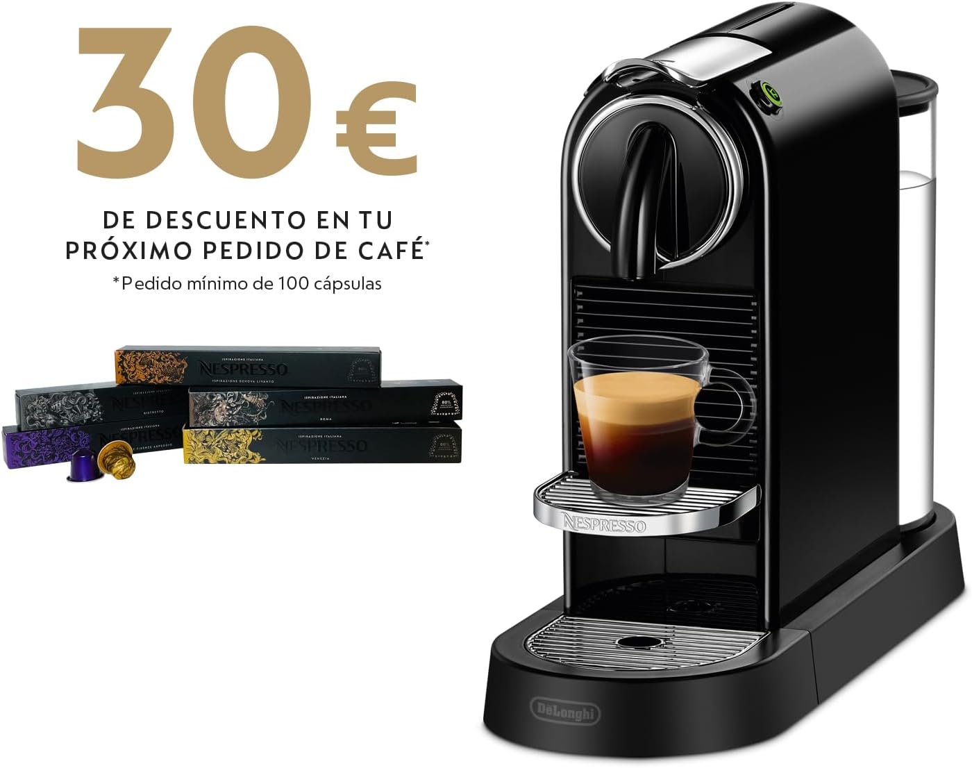 Nespresso Citiz EN167.B, Macchina da Caffè di DeLonghi, Sistema Capsule Nespresso, Serbatoio acqua 1L, Colore Limousine Black Nespresso Citiz EN167.B, Macchina da Caffè di DeLonghi, Sistema Capsule Nespresso, Serbatoio acqua 1L, Colore Limousine Black