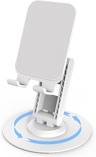 Soporte giratorio de 360 para teléfono celular, soporte portátil y plegable para oficina y hogar, soporte de tableta ajustable en ángulo y altura