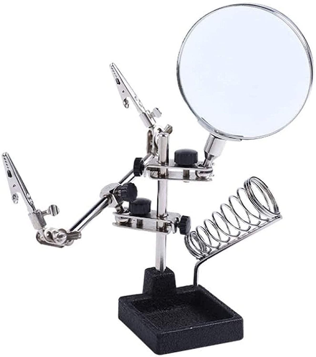 Loupe 10X Support loupe Lampe loupe de Table Station de soudage loupe loupe Support loupe de Travail troisième Main loupe de Lecture Warm as Ever