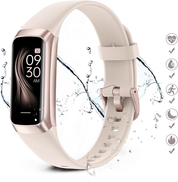 IMFRCHCS Fitness Tracker Activity Tracker with 1.1" AMOLED Color Display Smart Watch,24/7 Heart Rate Monitor, Indoor Outdoor Tracking, Sleep Monitor,5 ATM Waterproof Step Counter Watch for iOS Android