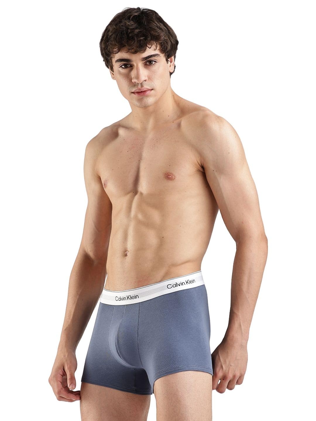 calvin klein underwear Men's Cotton Blend Classic Regular Fit Solid Trunks-picture-12