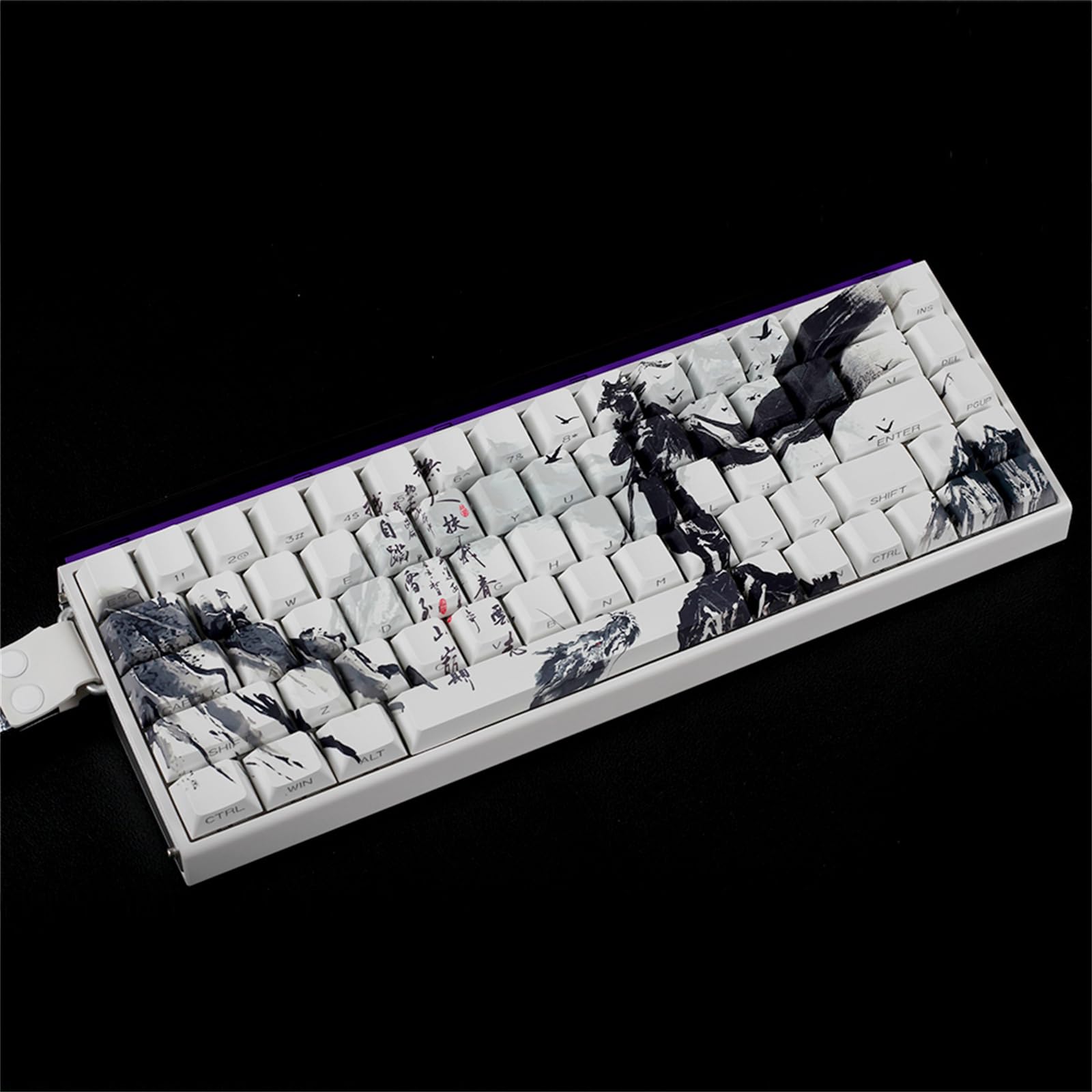 ANSI ISOs Layout Original Profile Keycaps PBT The Legends of Chusen Side Print pour claviers 61/64/68 Profil original