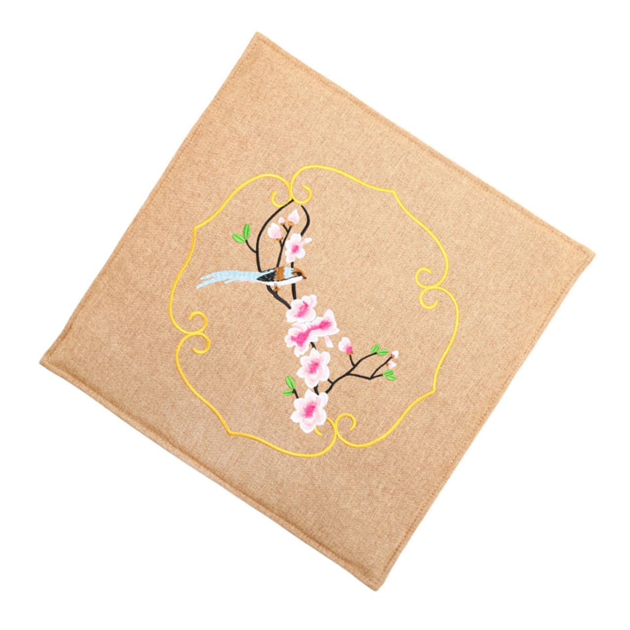 FRCOLOR Cuscino Riscaldante Elettrico in Cotone e Lino Disegno Stampa, Moxa Cushion per Casa e Ufficio, Cuscino Termico Forte Permeabilità