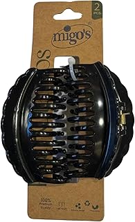 مشابك شعر أكريليك بيضاوية من ميجوز، مجموعة من قطعتين