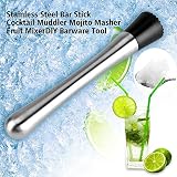 Napój do napojów, Fydun profesjonalny drążek koktajlowy ze stali nierdzewnej Mojito Masher tłuczek koktajlowy mikser do owoców DIY narzędzie barware idealne narzędzie barmańskie