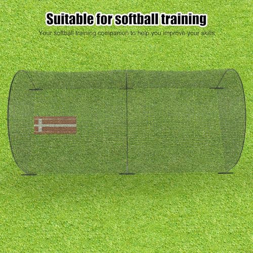 Baseball Batting Cage with Frame and Net, Freestanding Arched Structure Batting Cages for Backyard(20/30/40FT), Portable Baseball and Softball Batting Cages - Image 6