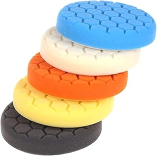 3/4/5/6/7" Polishing Sponge Waxing Buffing Pads Sponge Pads Kit for Car Polisher Tool for Car Buffer Polisher Sanding Waxing Sealing Glaze 5 Pcs/Set (7 inch)