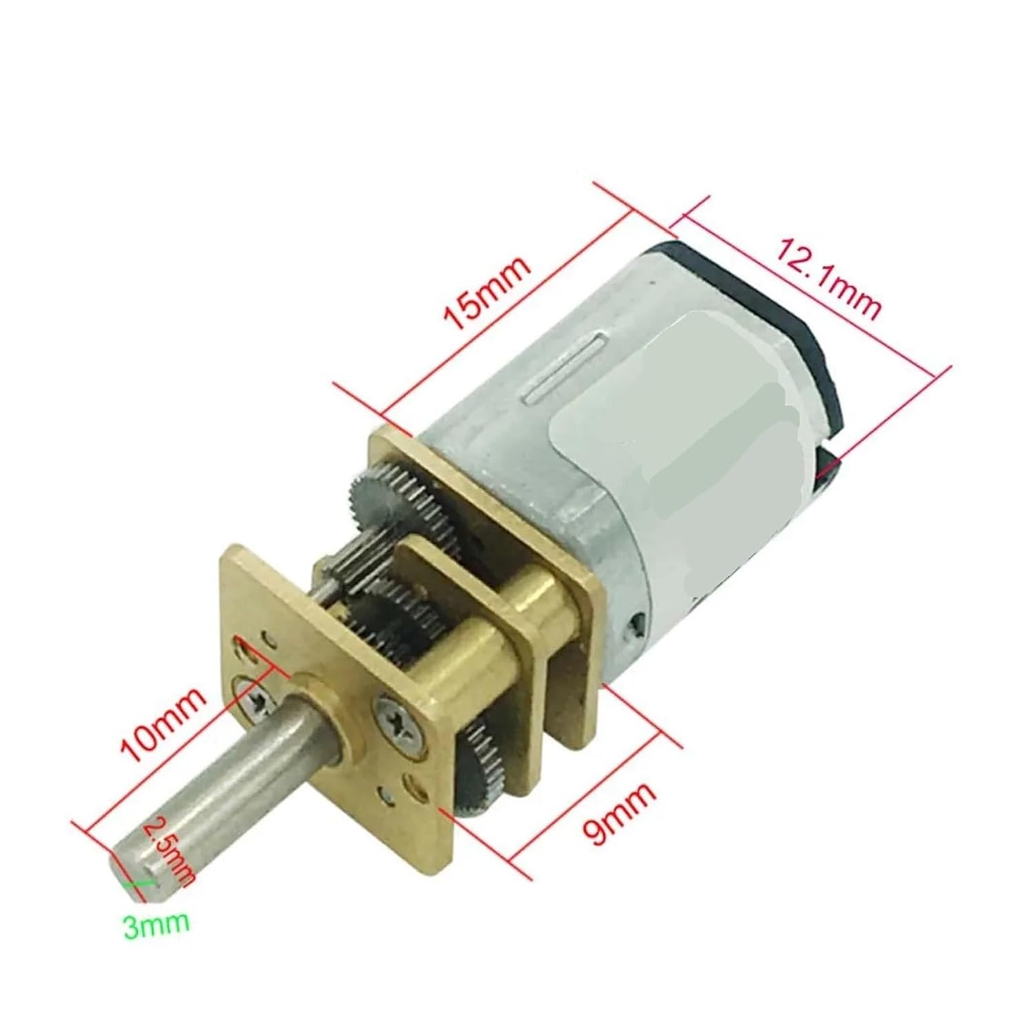 N20 15-1500rpm Micro DC Gear Motor 3V 6V Micro Motor Monitoring Equipment+Robot Motor Door Lock 12V Gear Motor
