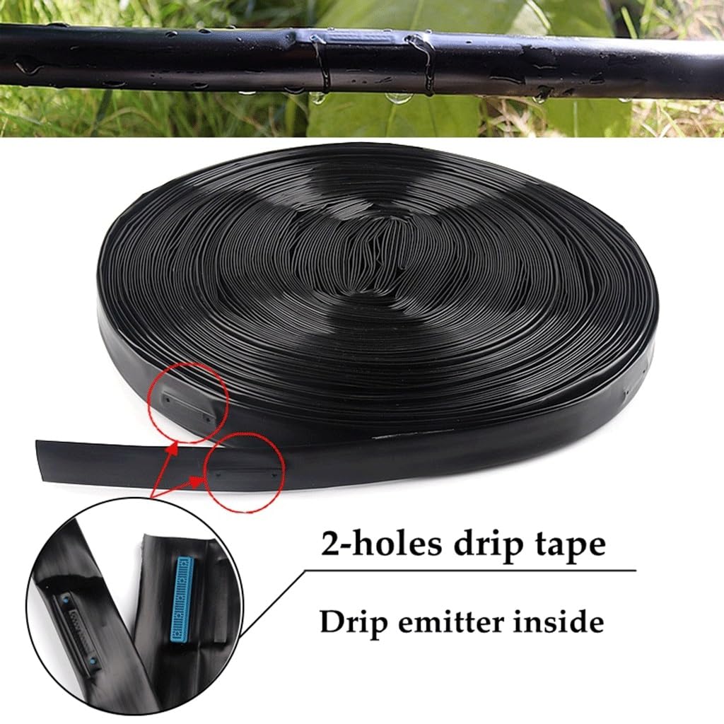 Cinta de riego por goteo para plantas. Sistema de riego por goteo con manguera de riego por goteo de lluvia(Space 30cm,16mm 100m)