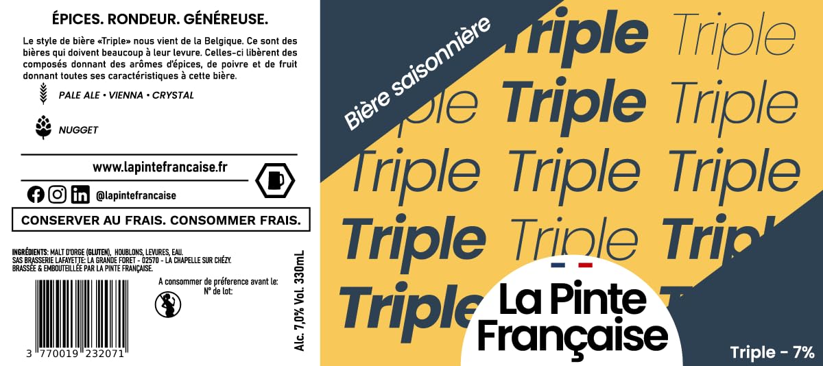 Triple Bière Artisanale Tripel 33cl (24)