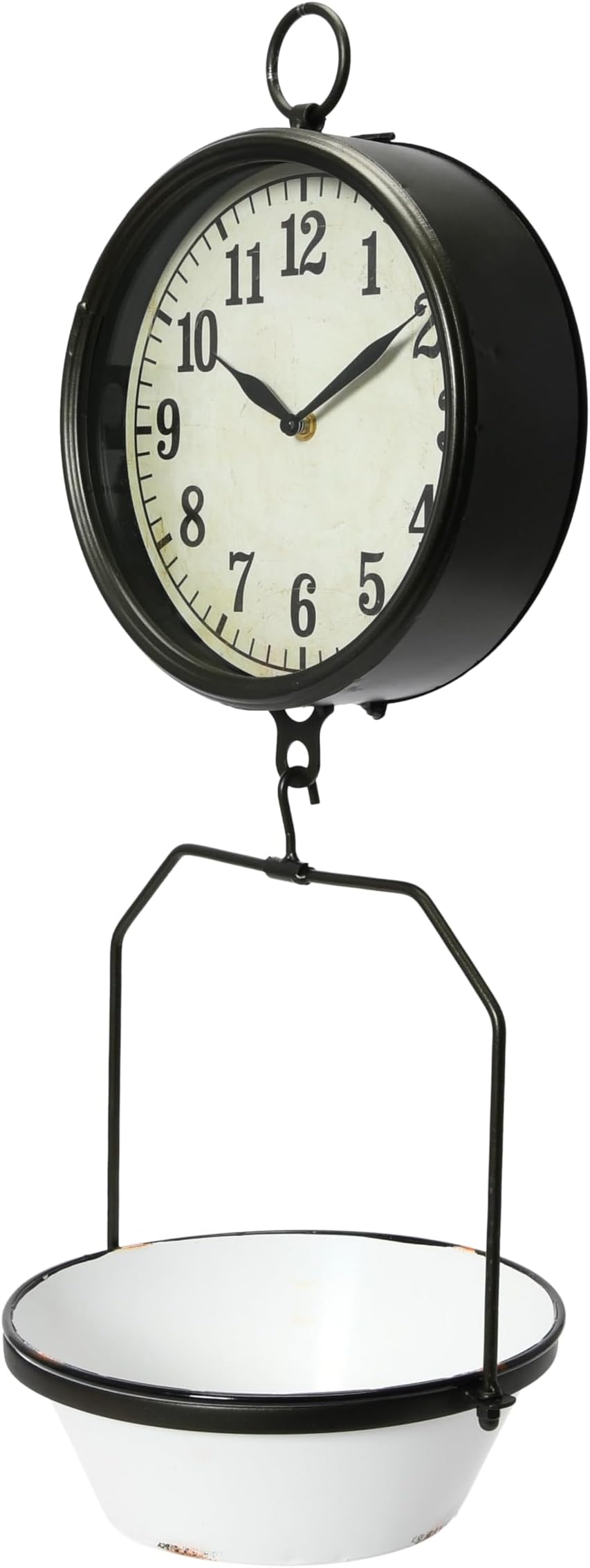 White Decorative Reproduction Scale Wall Clock