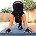 Crown Sporting Goods Fingerless Yoga Gloves with Slip-Free Texturizing Beads, Black