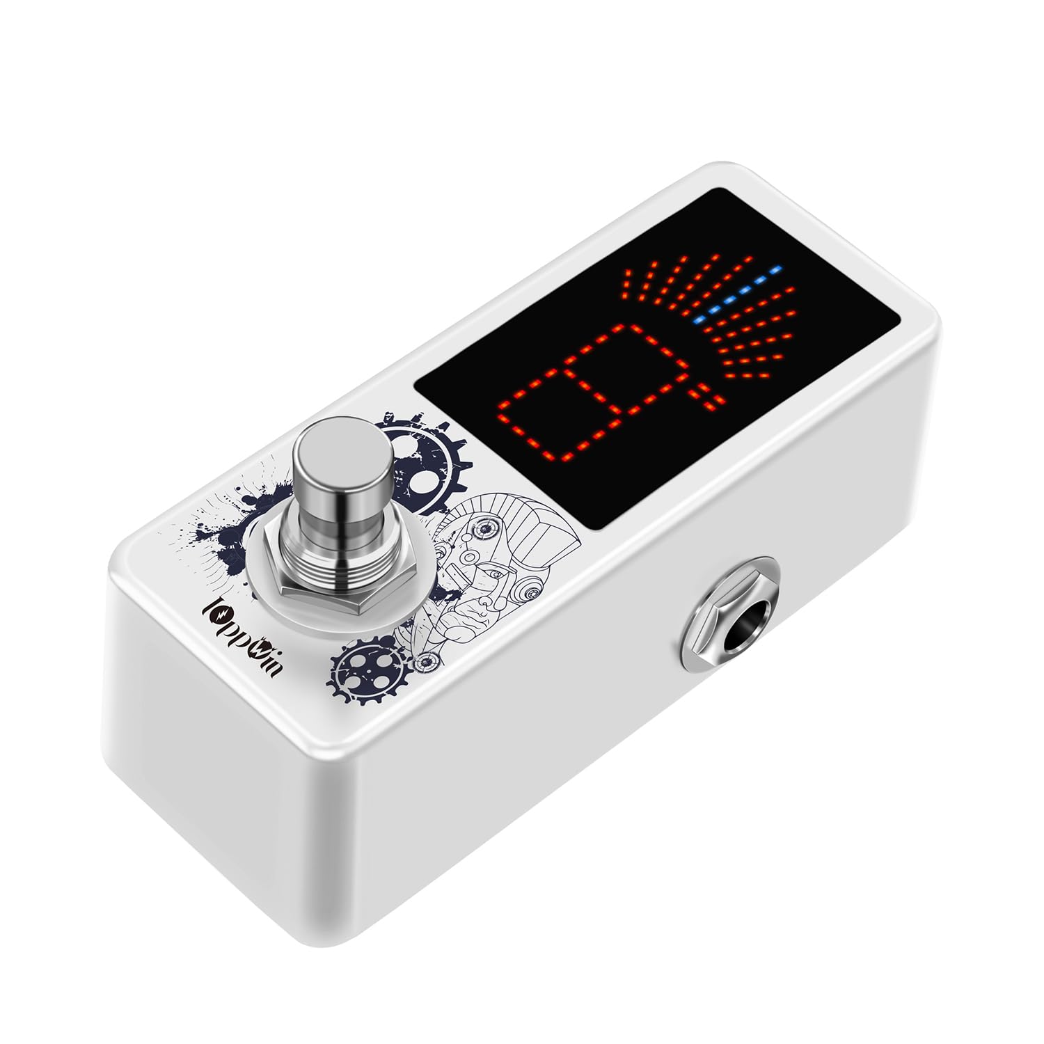 LT-910 Chromatisches Stimmgerät mit LED-Display und präzisem Stroboskop-Modus (0,1% Genauigkeit) – Metallgehäuse, True Bypass, kompaktes Design für Gitarre/Bass/Violine