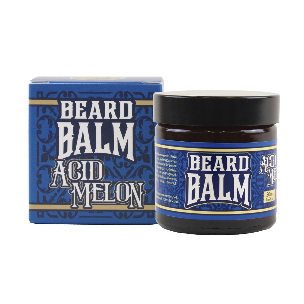 HEY JOE - Beard Balm Nº3 ACID MELON 60ml | Balsamo para barba 60ml con ARGÁN, JOJOBA, COCO y manteca de KARITÉ. Aroma a MELÓN
