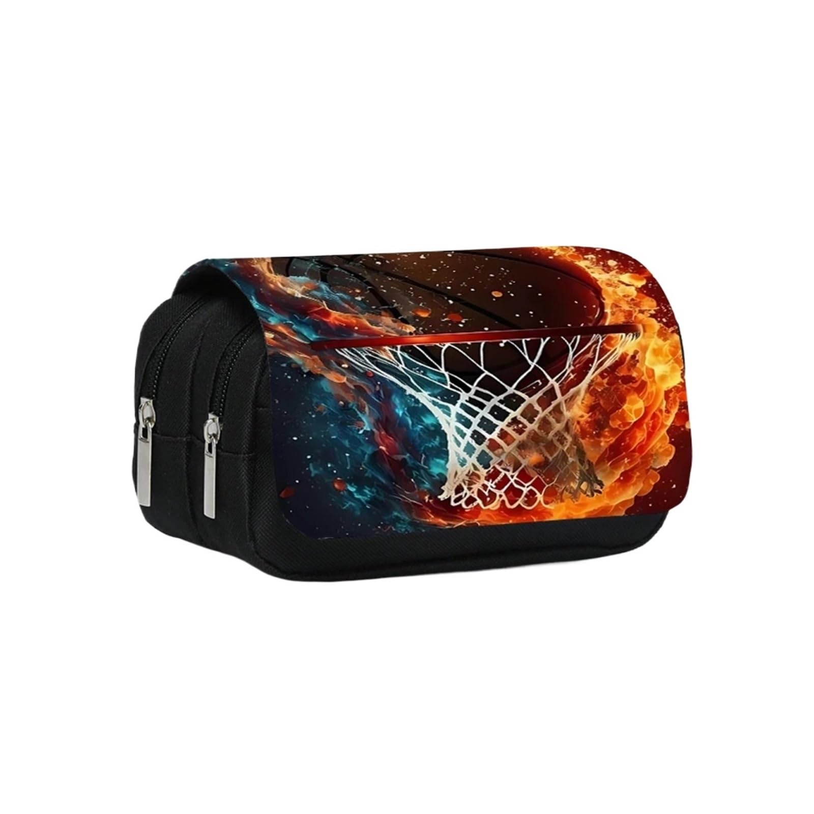 Portapenne da basket for la scuola | Flip a doppio strato, cartone animato 2D, regalo for bambini, organizer for cancelleria(A)