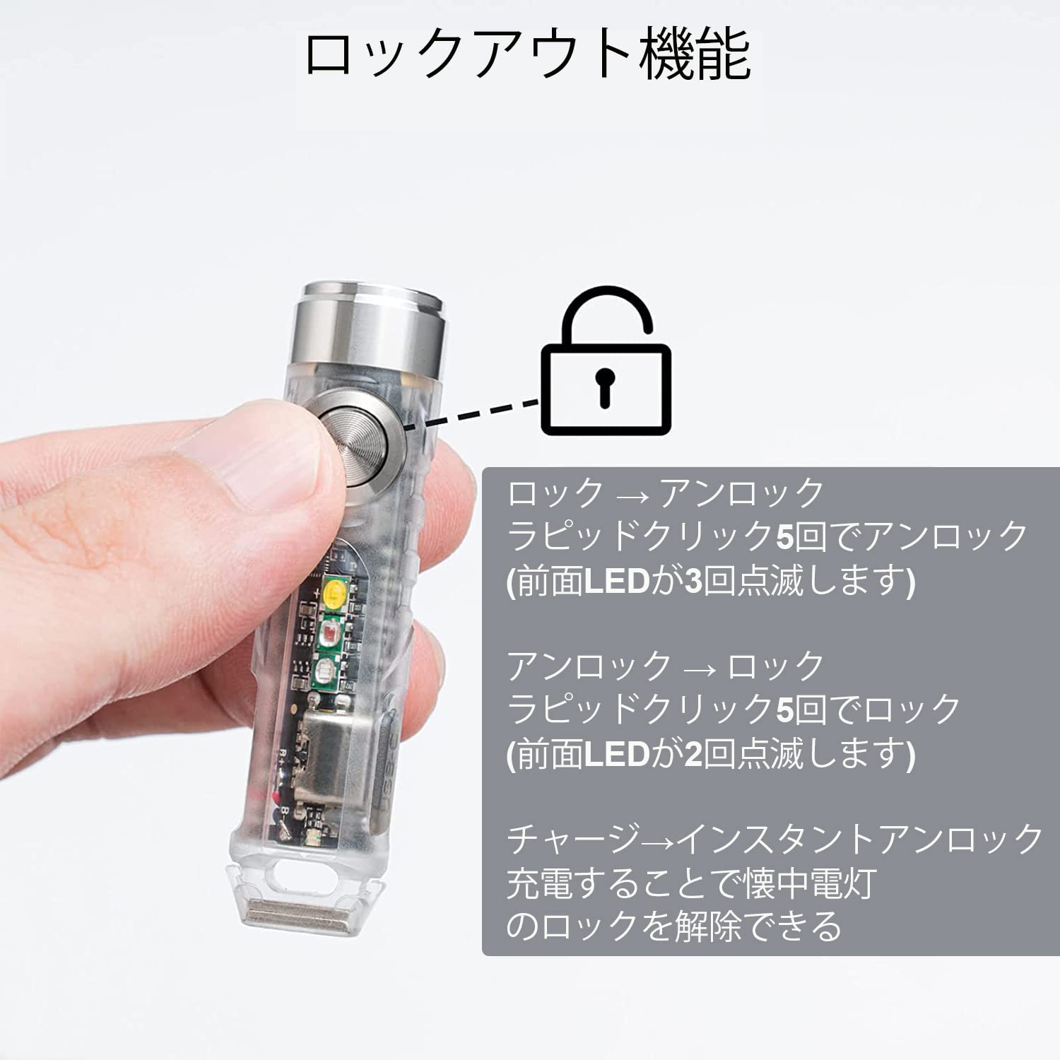 Amazon.co.jp: RovyVon LED Aurora A8 キーホルダー型懐中電灯