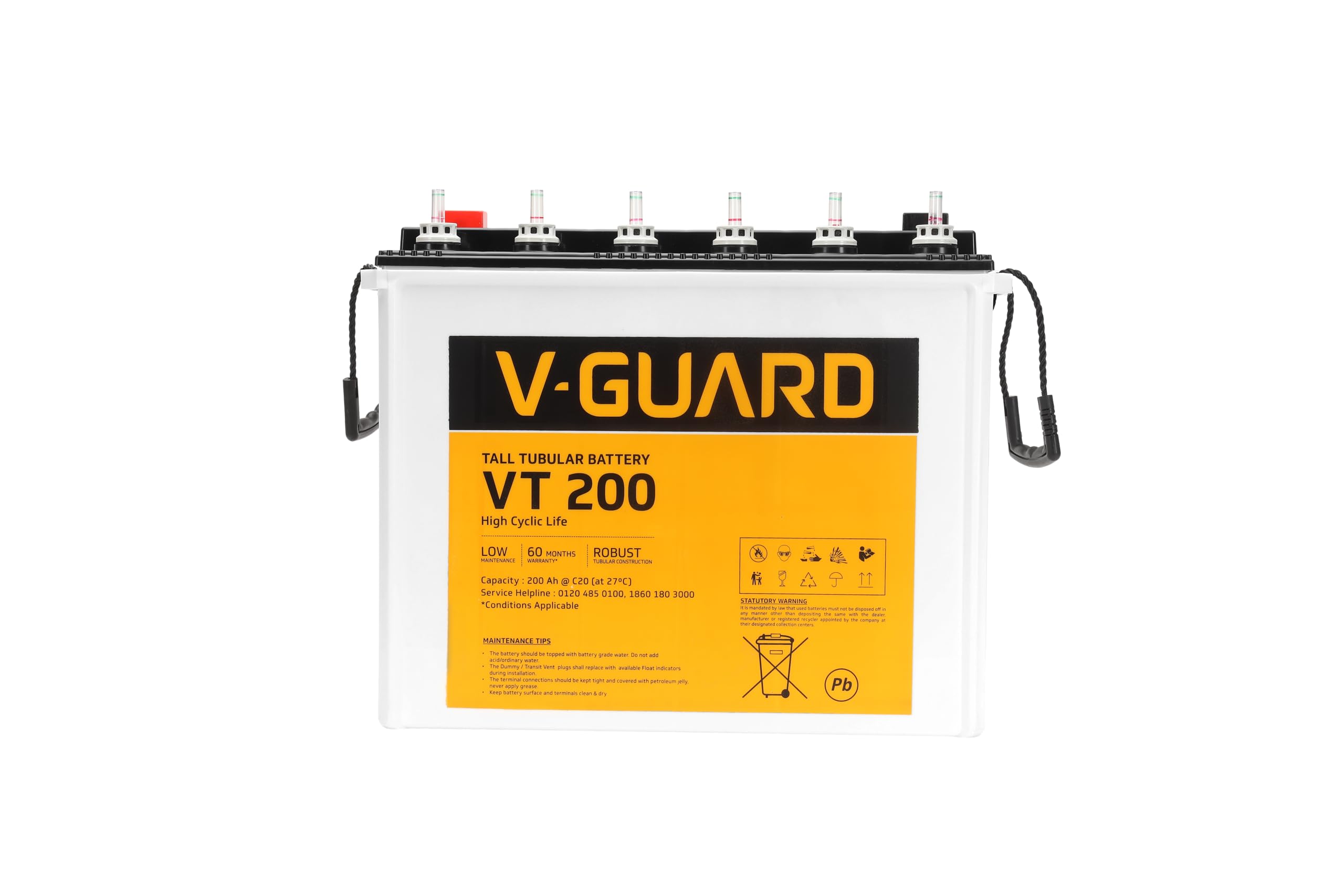 V-Guard VT200 Inverter Battery | Tubular Technology | High Backup Performance | 36 Month +24 Month Warranty-image-43