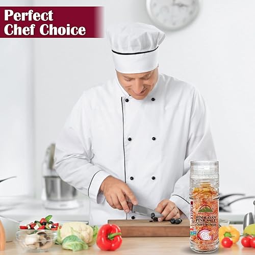 Miniatura 8 de Himalayan Chef Cebolla y pimiento rojo con sal del Himalaya, molinillo de vidrio, 3.5 onzas, cebolla asada (5327C)