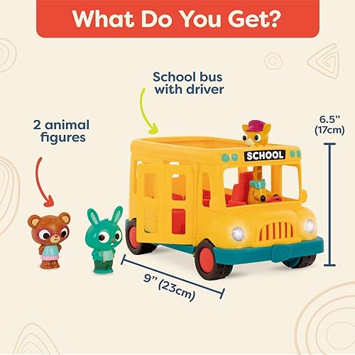Miniatura 6 de B. toys Autobús escolar de Bonnie - Autobús escolar musical - Autobús escolar de juguete y personajes - Luces y sonidos - Vehículo de juguete para