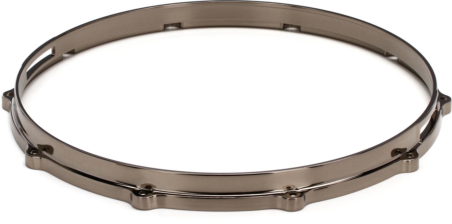 Tama Die Cast 10-Lug Snare Drum Hoop - 14" -Black Nickel - Snare Side