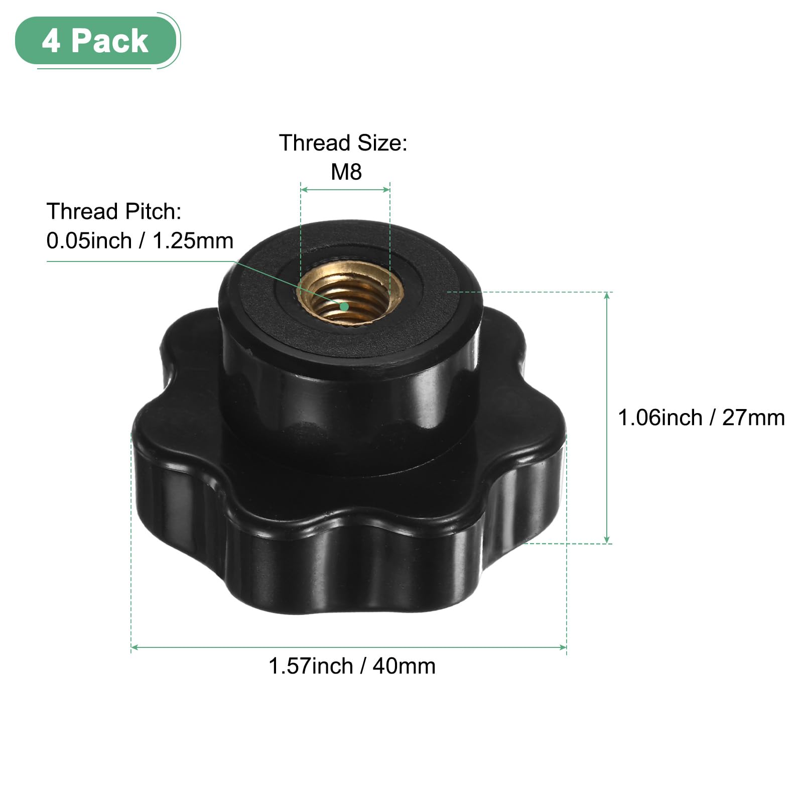 M METERXITY 4-Pack 7 Star Knobs - Image 3