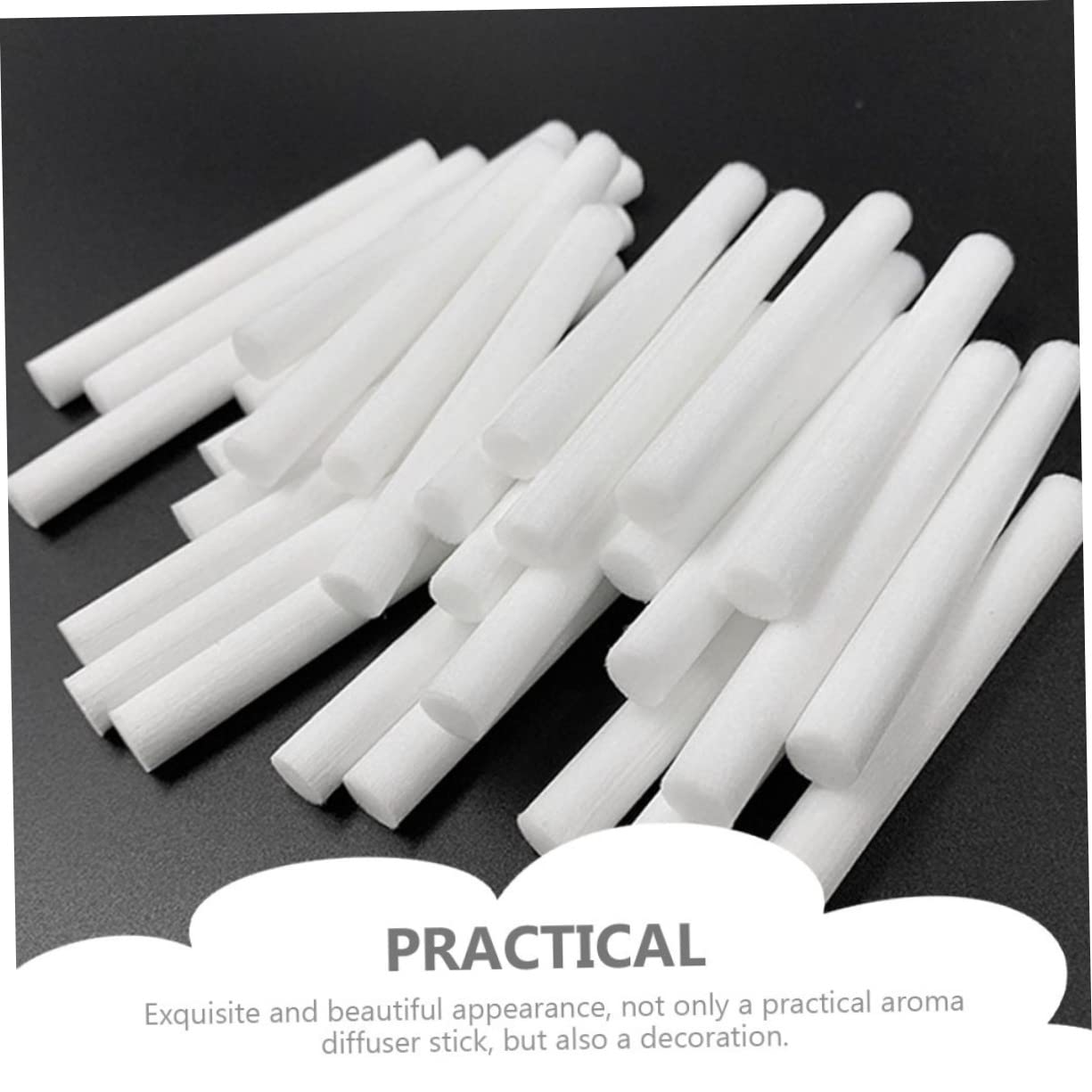 Cabilock 15 Varillas Difusoras de Algodón Absorbente para Difusor de Aceites Esenciales, Bastoncillos para Aromaterapia, Color Blanco, Ideales para Ambientación de Habitación y Oficina
