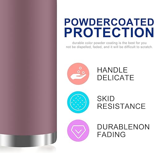 Miniatura 3 de Vaso de 20 onzas con asa, tapas y pajilla, taza de café aislada de acero inoxidable, mantiene las bebidas frías hasta 12 horas, cabe en el