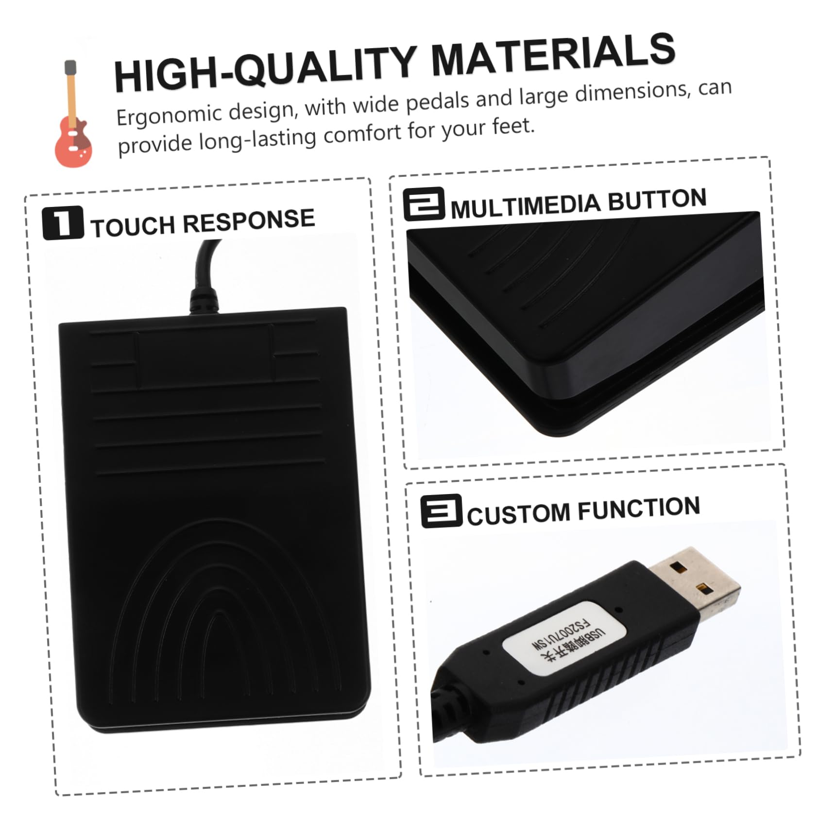 balacoo Foot Simulator Single Pedal Foot Game for Pc Laptop Keyboard Mouse String Multimedia Game Controller Functions