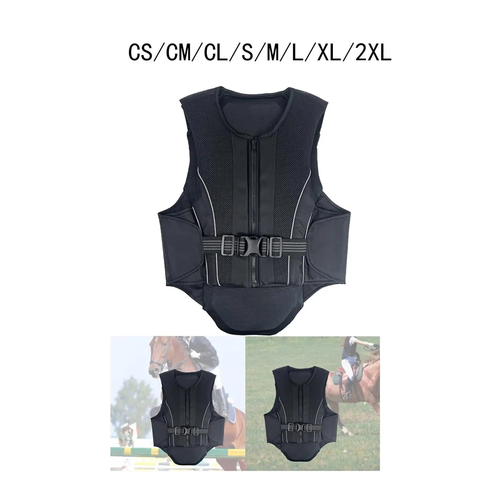 Gilet da Equitazione Gilet da Equitazione Traspirante Equine Supplies Shock Absorption Gilet da Equitazione Protezione for Adulti Bambini Ragazzi Ragazze(CM)