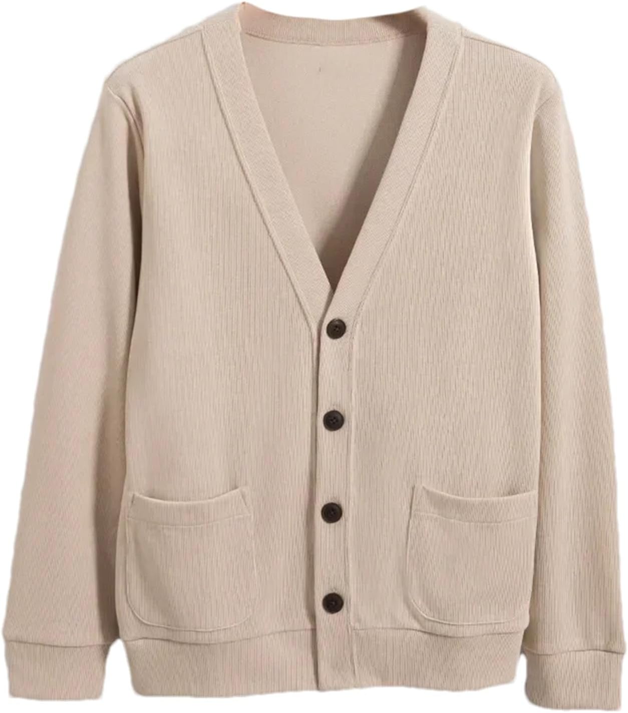 Men's Fall Cotton Knit Cardigan – Fashion V-Neck Casual Sweater Soft Outerwear