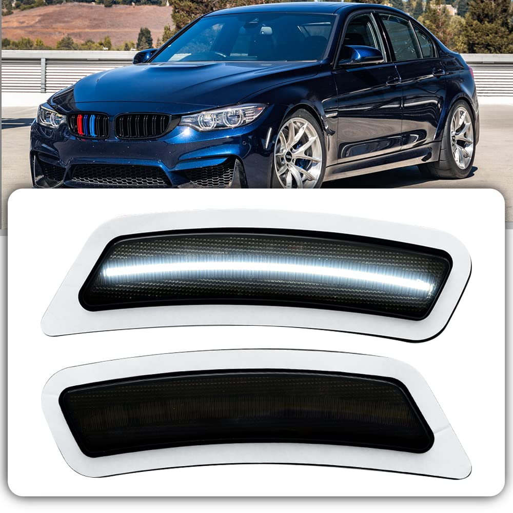 Amazon.com: nsautolighting Smoked Lens White LED Front Side Marker