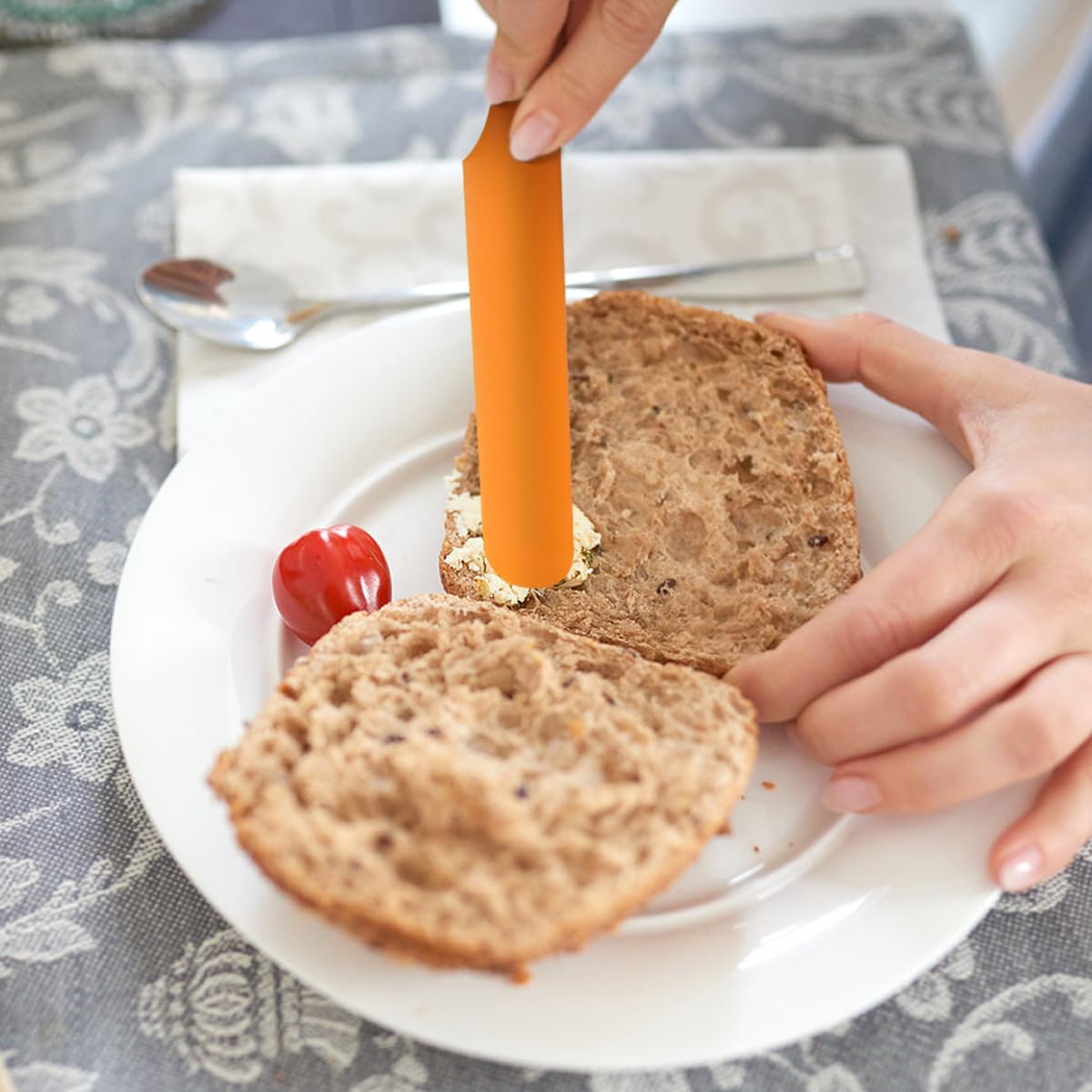 Juego de 6 espátulas de silicona, espátula de silicona para tarro, espátula de silicona resistente al calor, espátula de cocina pequeña imprescindible para la cocina, licuadora de tarros