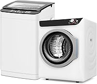 Vista 13 de Auertech Juego combinado de lavadora y secadora portátil, lavadora totalmente automática de 28 libras, secadora portátil de 1.5 pies cúbicos