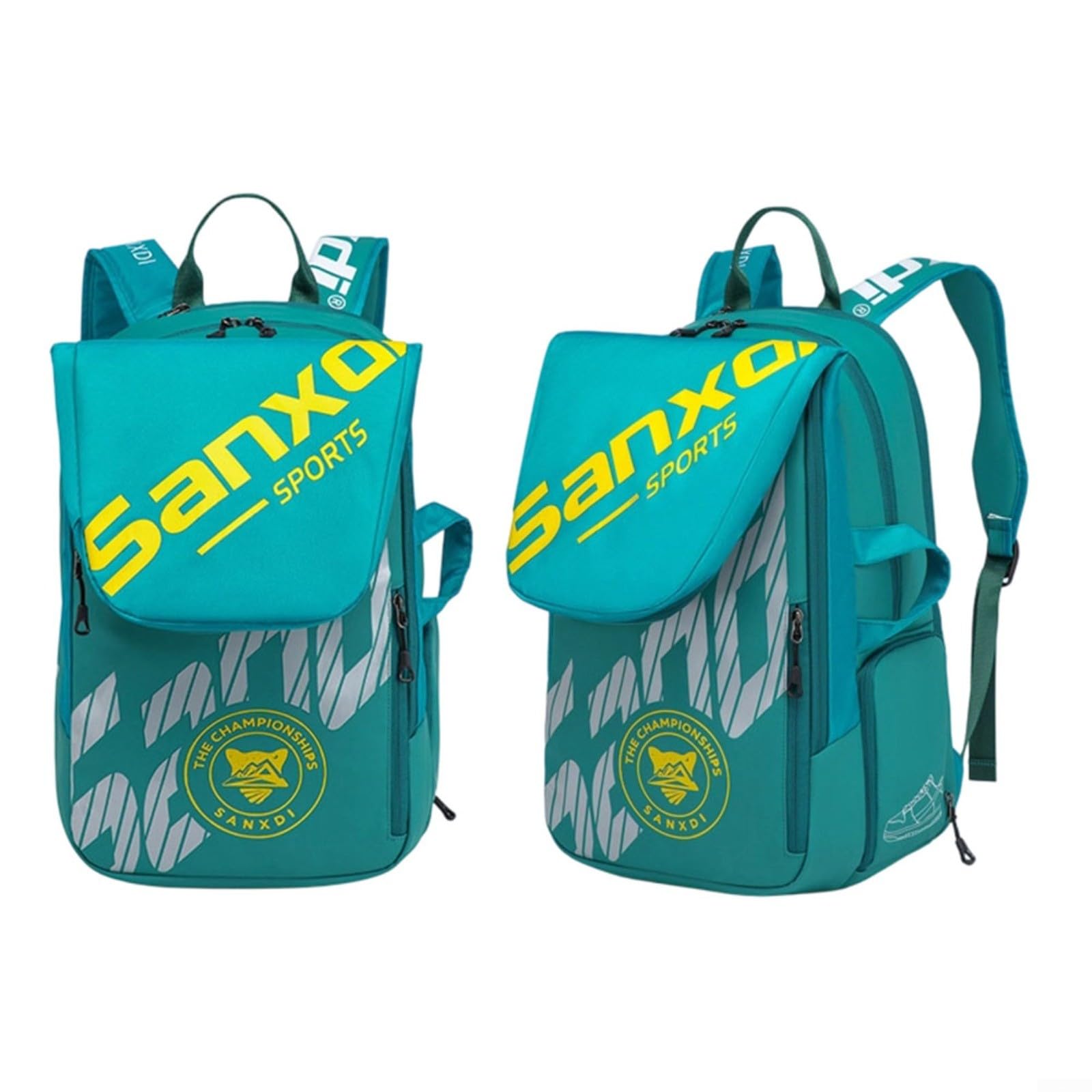 Mochila de raqueta de bádminton con compartimentos independientes para zapatos y laptop, bolsa ligera para raquetas de tenis para viajes, gimnasio y entusiastas del deporte, color blanco