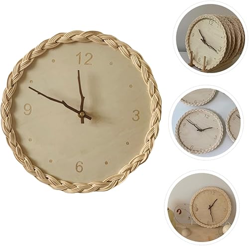 Miniatura 8 de ARTIBETTER Reloj de pared Silencioso Reloj de pared Reloj de madera Reloj de dormitorio Reloj Digital De Pared Reloj colgante de madera Reloj