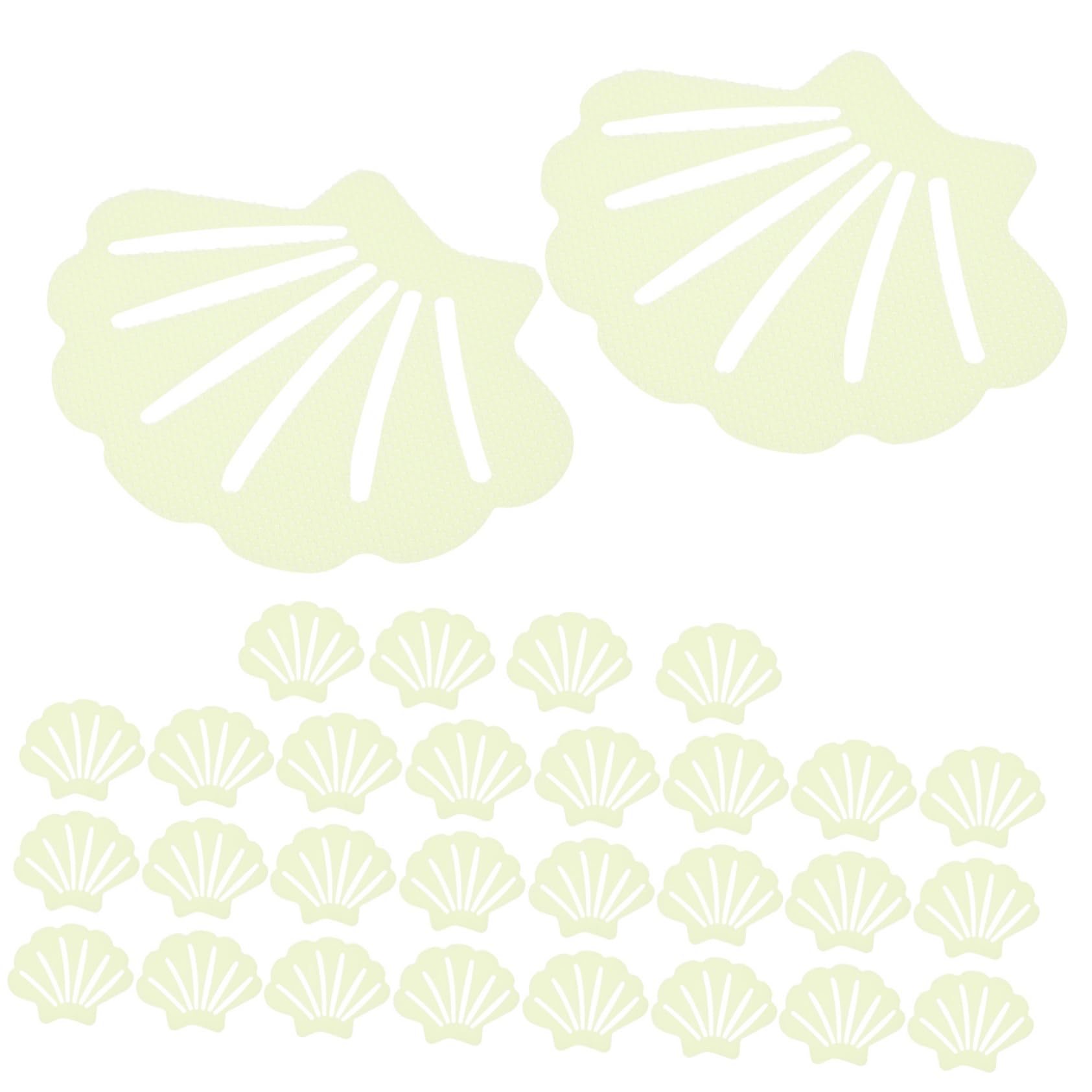 MAGICLULU 4 Juegos Adhesivos Antideslizantes para Bañera Pegatinas Antideslizantes para Bañera Pegatinas De Baño con Forma De Concha Pegatinas De Ducha Calcomanías Tiras De Bañera 30 Uds * 4