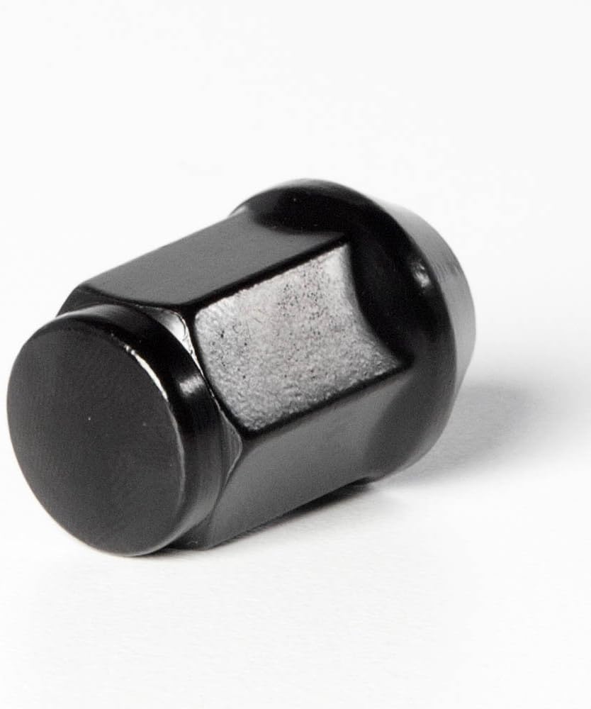 Circuit Performance 7/16" Black Closed End Bulge Acorn Lug Nuts Cone Seat Forged Steel (24 Pieces)