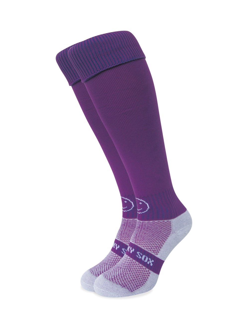 Susiyo Bright Purple Colored Lines Knee High Socks For Women & Men