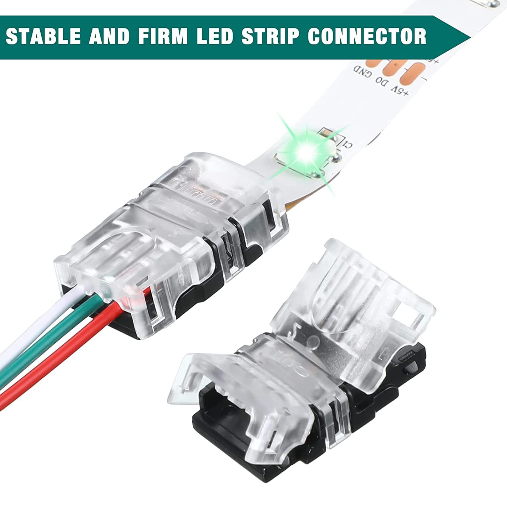 TEITEYER 11 Pieces Tunable 3 Pin Connectors 10mm Light Connectors Connector Terminal for WS2811 - Image 3