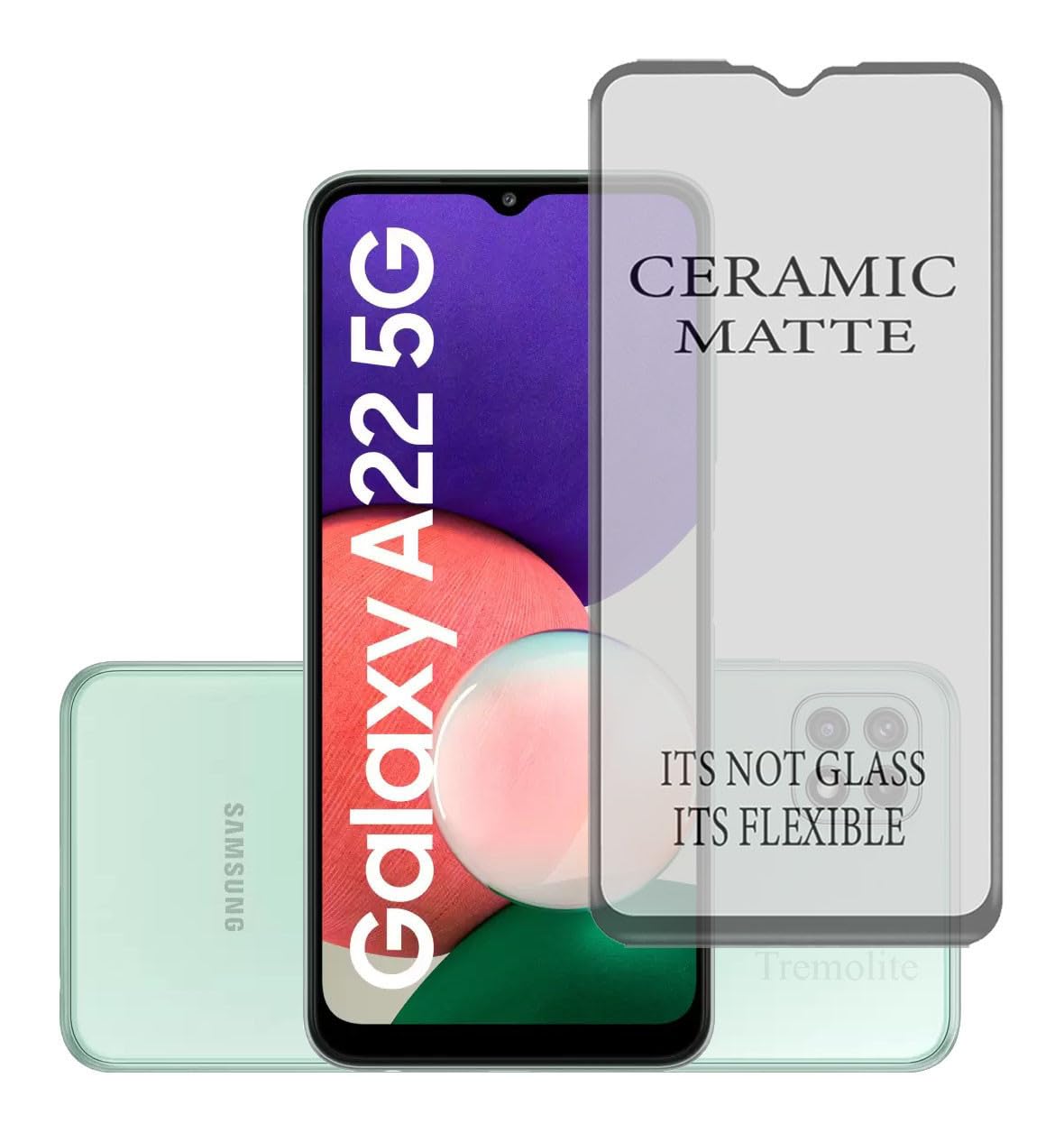 Tremolite Ceramic Matte Unbreakable Flexible Screen Guard Protector for Samsung Galaxy A22 5G Edge to Edge Full Coverage, Pack of 1 (B0CRLDHVW8) Amazon Price History, Amazon Price Tracker