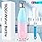 BOGI Insulated Water Bottle, 17oz Stainless Steel Water Bottles, Leak Proof Sports Metal Water Bottles Keep Cold for 24 Hours and Hot for 12 Hours BPA Free kids water bottle for School (SkyBlue Pink)
