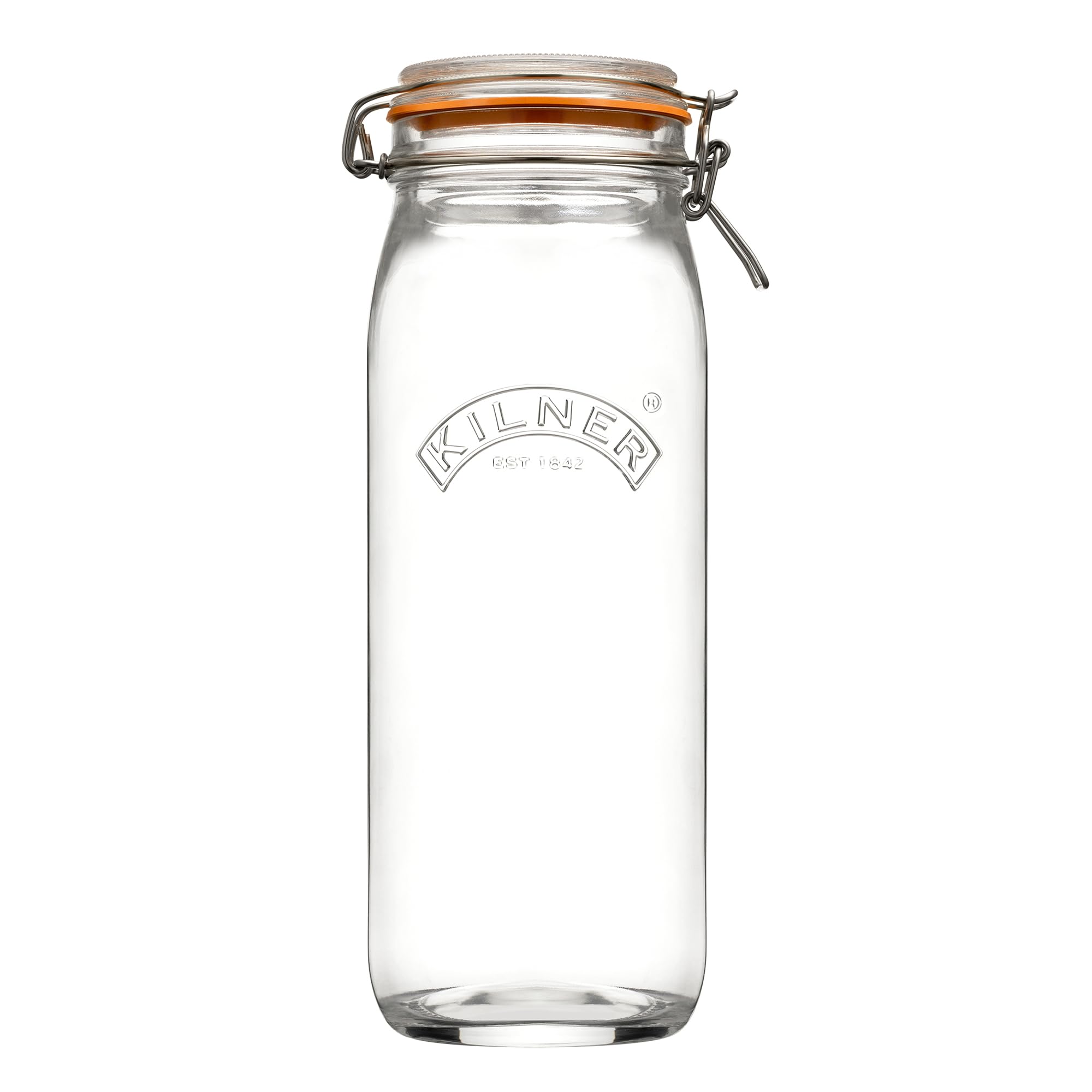  - Kilner Clip Top Glass Jar 2.1L Round Airtight Food Storage Pasta Pantry Storage