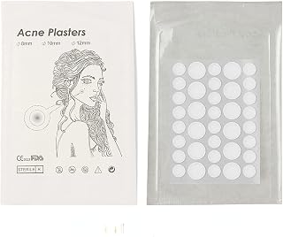 Capa absorvente de acne, acne, adesivos de acne, espinha, capa protetora para manchas, cuidados com a pele, adesivos faciais, ação rápida, vegano e livre de crueldade. (36 peças, 2 peças)