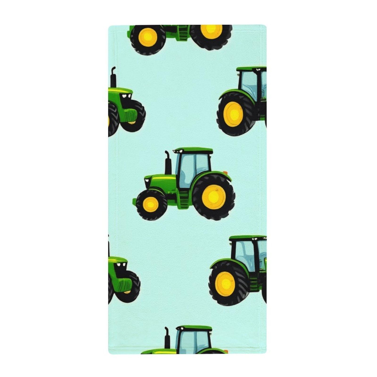 Anceky Microfiber Bath Towels for Gym & Spa, Toy Tractors Super Soft Quick-Drying Hand Towels